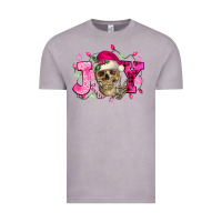 Vintage Zinc Pink Christmas Joy skeleton Vintage Tee - NancyCooperArtShop