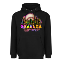 Black baseball grandma Heavyweight Hoodie - OliviaCreatesArt