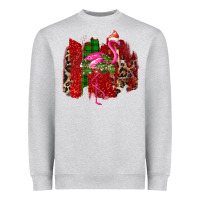 Heather Grey christmas flamingo Heavyweight Sweatshirt - Bettercallsaul