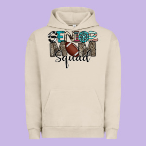 Senior Mom Squad Football Design Urban Hoodie Designed By Cowhidedigitalart
