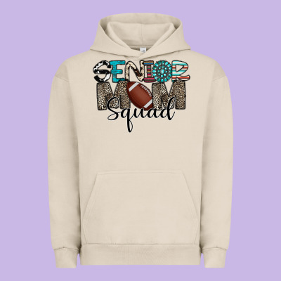 Senior Mom Squad Football Design Urban Hoodie Designed By Cowhidedigitalart