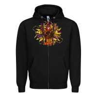 Black mardi gras sunflower Zipper Hoodie - CowGirlArtShop