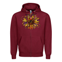Burgundy mardi gras sunflower Zipper Hoodie - CowGirlArtShop