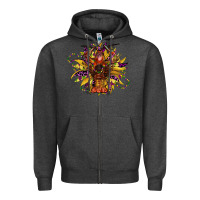 Charcoal Heather mardi gras sunflower Zipper Hoodie - CowGirlArtShop