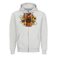 Dove Grey mardi gras sunflower Zipper Hoodie - CowGirlArtShop