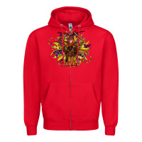 Red mardi gras sunflower Zipper Hoodie - CowGirlArtShop