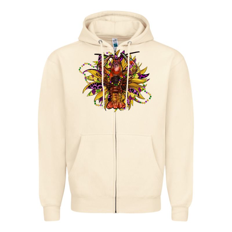 Mardi Gras Sunflower Zipper Hoodie by CowGirlArtShop | Teevron