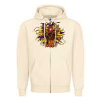 Sandshell mardi gras sunflower Zipper Hoodie - CowGirlArtShop