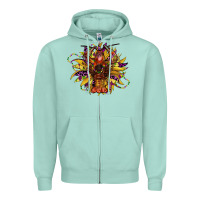 Seafoam mardi gras sunflower Zipper Hoodie - CowGirlArtShop
