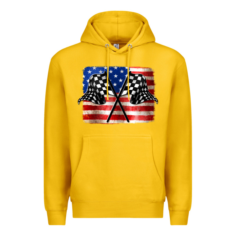 American Racing Flag Premium Hoodie by JahusDesignShop | Teevron