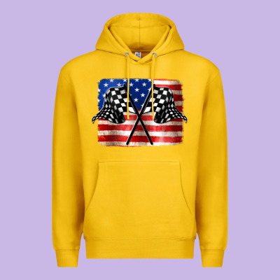American Racing Flag Premium Hoodie Designed By Jahusdesignshop