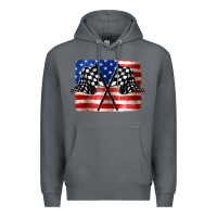 Rock American Racing Flag Premium Hoodie - JahusDesignShop