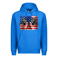 True Royal American Racing Flag Premium Hoodie - JahusDesignShop