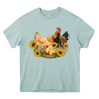Arona western coop animals farm chicken chick rooster sunflowers Heavy Core Tee - Artiststas