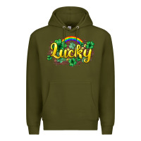 Army Green Lucky St. Patrick's Day Premium Hoodie - HowdyJamesFarm