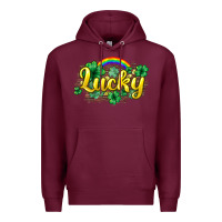 Burgundy Lucky St. Patrick's Day Premium Hoodie - HowdyJamesFarm