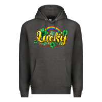 Charcoal Heather Lucky St. Patrick's Day Premium Hoodie - HowdyJamesFarm