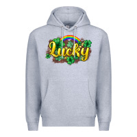 Heather Grey Lucky St. Patrick's Day Premium Hoodie - HowdyJamesFarm