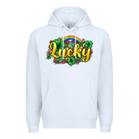 White Lucky St. Patrick's Day Premium Hoodie - HowdyJamesFarm