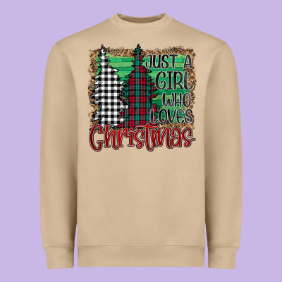 Womens Just A Girl Who Loves Christmas Funny Heavyweight Sweatshirt Designed By Bettercallsaul