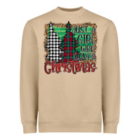 Mushroom Womens Just a Girl Who Loves Christmas Funny Heavyweight Sweatshirt - Bettercallsaul