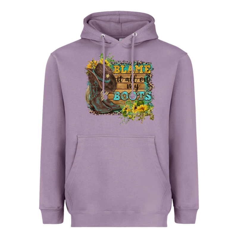 Blame It All On My Boots Heavyweight Hoodie by FaDigitalArtStudio | Teevron