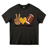 Asphalt peace love football Heavy Core Tee - AdoDesignShop