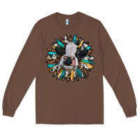 Chestnut baby cow with sunflower Long Sleeve Tee - RanaPortraitStore