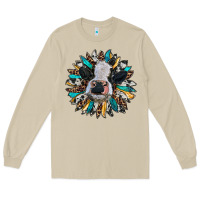 Mushroom baby cow with sunflower Long Sleeve Tee - RanaPortraitStore