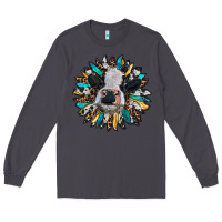 Smoke baby cow with sunflower Long Sleeve Tee - RanaPortraitStore