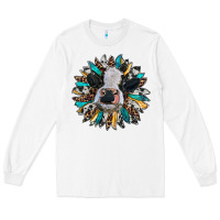 White baby cow with sunflower Long Sleeve Tee - RanaPortraitStore