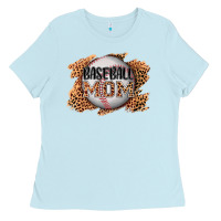 Baby Blue baseball mom Ladies Tee - AdoDesignShop