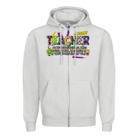Dove Grey mardi gras teacher assistant Zipper Hoodie - CowGirlArtShop