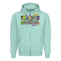 Seafoam mardi gras teacher assistant Zipper Hoodie - CowGirlArtShop