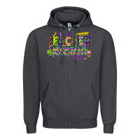 Smoke mardi gras teacher assistant Zipper Hoodie - CowGirlArtShop