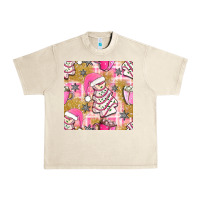 Sandshell christmas cake and pink mug seamless pattern bbs Urban Heavy Tee - BundleAndBundleShop