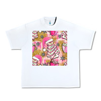 White christmas cake and pink mug seamless pattern bbs Urban Heavy Tee - BundleAndBundleShop