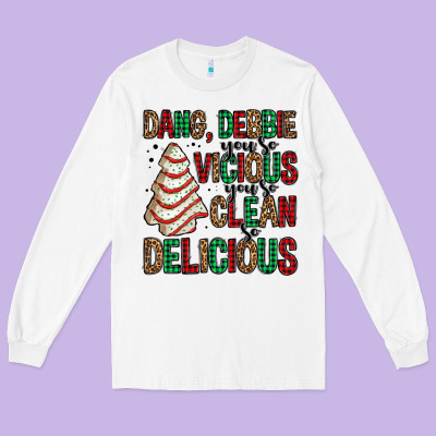 Dang Debbie Christmas Tree Cake Long Sleeve Tee Designed By Jasminsmagicworld