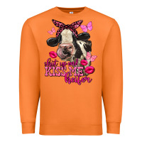Valentine's Day Shut Up And Kiss Me Holstein Cow Premium Sweatshirt | Teevron
