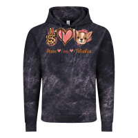 Cloud Black Peace Love Chihuahua Vintage Hoodie - Jasminsmagicworld