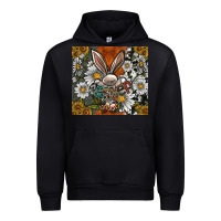 Black bunny Easter Urban Hoodie - CowhideDigitalArt