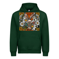 Forest Green bunny Easter Urban Hoodie - CowhideDigitalArt