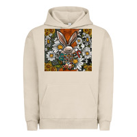 Pigment French Oak bunny Easter Urban Hoodie - CowhideDigitalArt