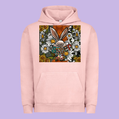 Bunny Easter Urban Hoodie Designed By Cowhidedigitalart