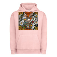 Pigment Salmon bunny Easter Urban Hoodie - CowhideDigitalArt
