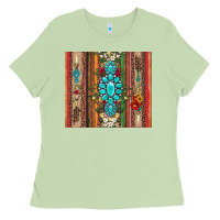 Matcha gemstone flowers arrow with leopards and serape Ladies Tee - Artiststas