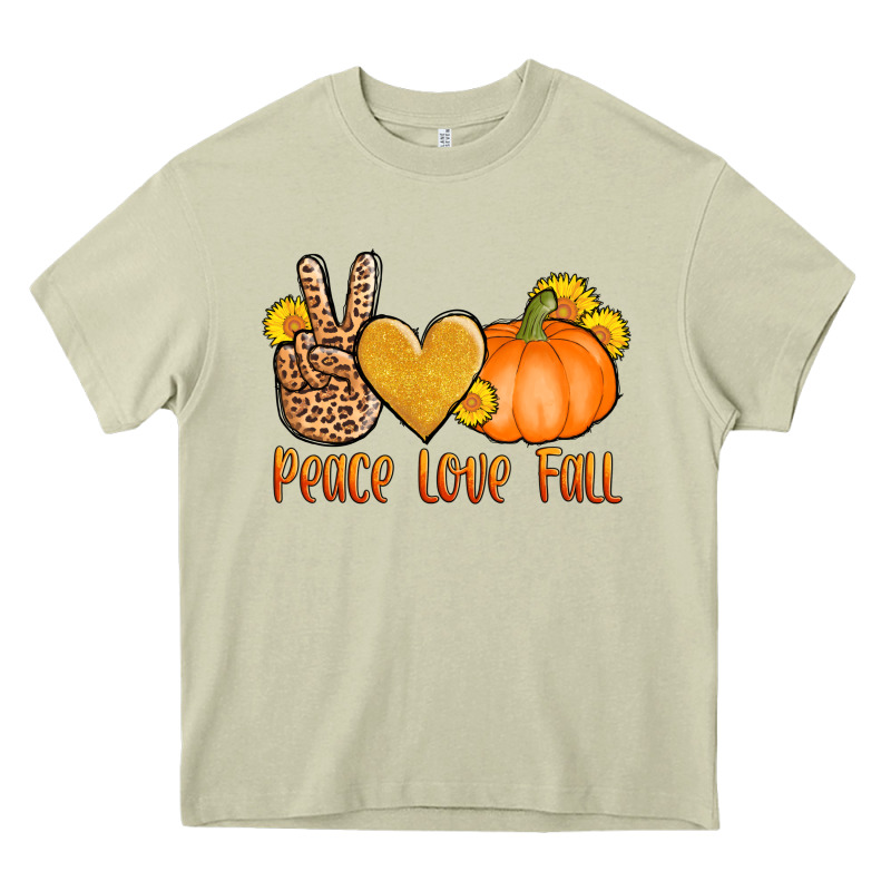 Peace Love Fall Heavy Core Tee by AdoDesignShop | Teevron