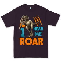 Plum i'm one hear me roar dinosaur birthday Premium Tee - LillyAllenDesigns