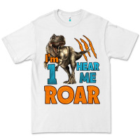 White i'm one hear me roar dinosaur birthday Premium Tee - LillyAllenDesigns