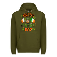Army Green happy st patricks day Premium Hoodie - CowGirlArtShop